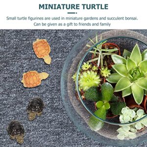 Ipetboom Ocean Toys Small Turtles Ocean Animals Toys 10Pcs Mini Turtle Figurine Miniature Turtle Statue Fairys Garden Animal Bonsai Plant Pot Decor Miniature Ornaments