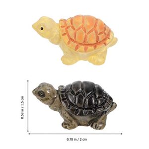 Ipetboom Ocean Toys Small Turtles Ocean Animals Toys 10Pcs Mini Turtle Figurine Miniature Turtle Statue Fairys Garden Animal Bonsai Plant Pot Decor Miniature Ornaments