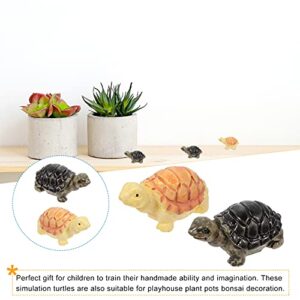 Ipetboom Ocean Toys Small Turtles Ocean Animals Toys 10Pcs Mini Turtle Figurine Miniature Turtle Statue Fairys Garden Animal Bonsai Plant Pot Decor Miniature Ornaments