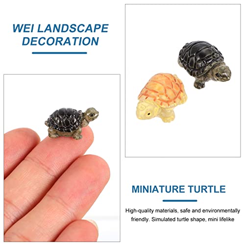 Ipetboom Ocean Toys Small Turtles Ocean Animals Toys 10Pcs Mini Turtle Figurine Miniature Turtle Statue Fairys Garden Animal Bonsai Plant Pot Decor Miniature Ornaments