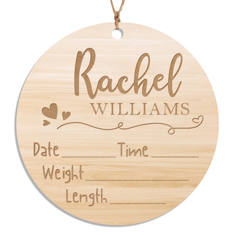 Party to Be Personalized Birth Announcement Sign for Hospital, Laser Engraved Wooden Baby Name Announcement Sign, Newborn Announcement Sign