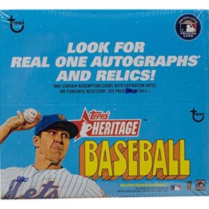 2021 Topps Heritage Baseball Factory Sealed Retail Box 24 Packs of 9 cards, MASSIVE 216 Cards in All. CLASSIC 1972 VINTAGE TOPPS DESIGN Chase rookie cards of an Amazing Rookie Class such as Joe Adell, Alex Bohm, Casey Mize and Many More Bonus 3 cards of y