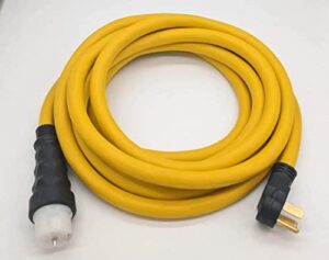 connecticut electric 25 foot generator power extension cord, 50 amp, 4 prong, nema 14-50p to ss2-50r (cs6364)