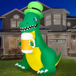 holidayana 5ft st patricks day inflatable leprechaun in pot of gold. st patricks day inflatables outdoor decorations. saint patricks day inflatable leprechaun complete kit for saint patricks day party