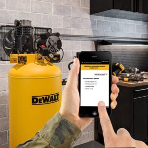 DEWALT 60 Gal. 3.7 HP 175 PSI Stationary Vertical Air Compressor with Air Compressor Monitoring System (DXCM602A.COM)