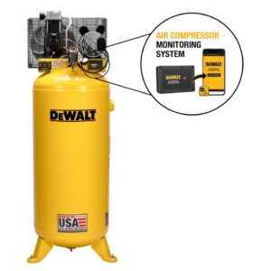 DEWALT 60 Gal. 3.7 HP 175 PSI Stationary Vertical Air Compressor with Air Compressor Monitoring System (DXCM602A.COM)