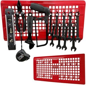 magnetic tool holder for tool chest with18 hooks, tool box organizer for work van truck, garage storage cart rack organizers, toolbox organization for hanging wrench tools and accessories