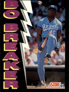 baseball mlb 1991 score #773 bo jackson breaker vg royals