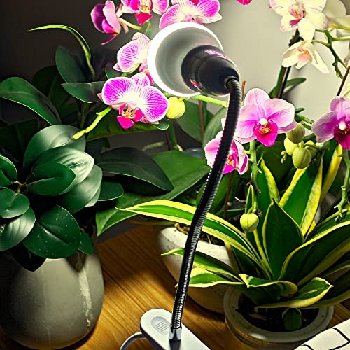 Briignite Grow Lights for Indoor Plants, Full Spectrum Grow Light, 11W LED Clip On Grow Lights 100W Equivalent, Adjustable Gooseneck, Bulbs Replacement, Grow Lights for Seed Starting, Succulents