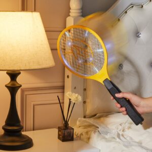 4 Pcs 17.3" Bug Zapper Electric Fly Mosquito Swatter Racket 1500 Volts Electronic Swatter Handheld Fly Killer Tennis Mosquito Bat Racket for Outdoor Indoor Camping Insect Fruit Fly Control