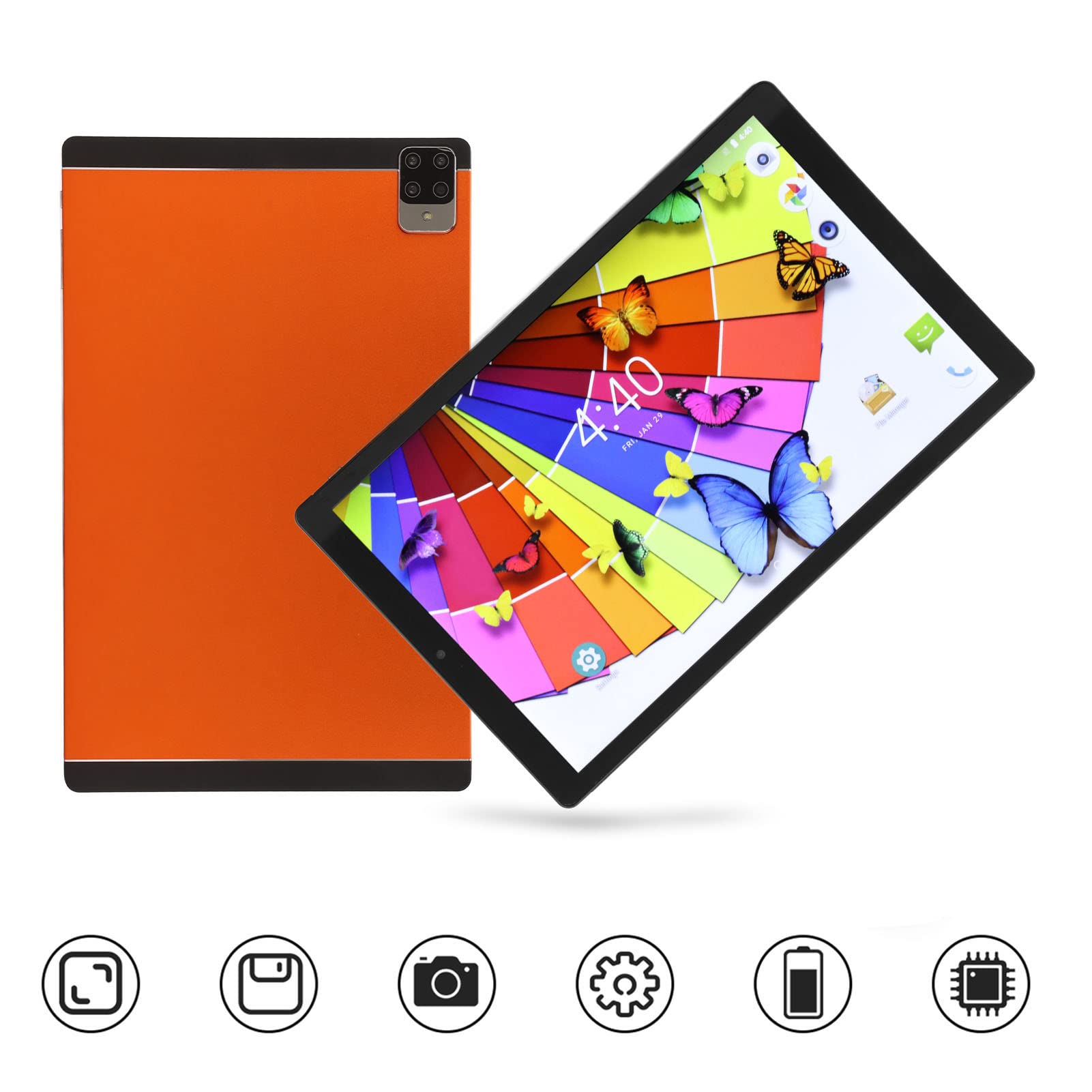 GOWENIC 10 Inch Kids Tablet, Easy to Use Tablet for Seniors, 6GB RAM 256GB ROM Octa Core CPU IPS Display 3 Card Slots 5G WiFi HD Tablet PC IPS HD Display 7000mA (US Plug)