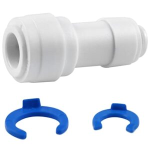 Lovelysp Water purifier quick connection fittings RO water filter reverse osmosis system (1/4 inch to 3/8 inch pipe OD) Connector for reverse osmosis system-6pieces