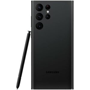 SAMSUNG Galaxy S22 Ultra 5G (128GB, 8GB) 6.8'' AMOLED 2X, 108MP Camera, Global Volte (Fully Unlocked for AT&T, Verizon, T-Mobile, Global) G908U1 (w/ 25W Super Fast Charger, Phantom Black) (Renewed)