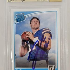 Josh Allen Bills Signed 2018 Donruss Optic Rated Rookie Card #304 BGS 9.5 & 10 - Football Slabbed Autographed Rookie Cards