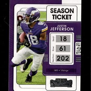 2021 PANINI CONTENDERS SEASON TICKET #63 JUSTIN JEFFERSON NMMT VIKINGS