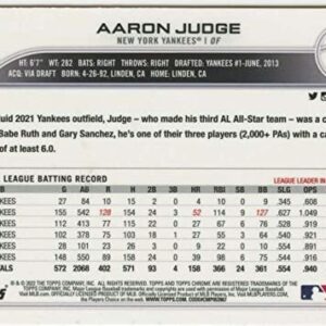 2022 Topps Chrome #99 Aaron Judge NM New York Yankees MLB Baseball Trading Card