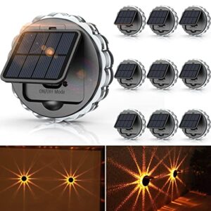 fwastt solar outdoor fence lights for yard, 10 pack solar landscape path lights outdoor decorative lights waterproof for garden, fence, deck, step, pathway, walkway, ground, lawn