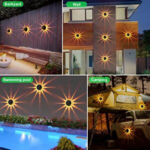 FWASTT Solar Outdoor Fence Lights for Yard, 10 Pack Solar Landscape Path Lights Outdoor Decorative Lights Waterproof for Garden, Fence, Deck, Step, Pathway, Walkway, Ground, Lawn