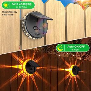 FWASTT Solar Outdoor Fence Lights for Yard, 10 Pack Solar Landscape Path Lights Outdoor Decorative Lights Waterproof for Garden, Fence, Deck, Step, Pathway, Walkway, Ground, Lawn