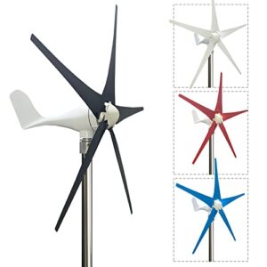 Mars Rock 22.83" 58CM Length White Color High Strength Carbon Fibers Wind Blade Nylon Fiber Wind Turbine Blade for DIY Horizontal Wind Turbine Generator Windmill Assembling