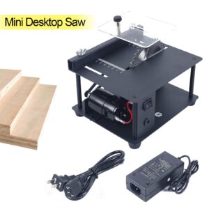 CHUNILLE Electric Table Saw Bench Woodworking Cutting Saw Wood Plastic Cutter 7-Speed Mini Table Saw For Home DIY Woodworking (Style 3)