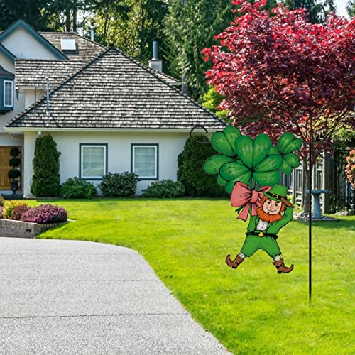 St Patricks Day Garden Flag Leprechauns Shamrocks Clovers Vertical Double Sided Holiday Yard Outdoor Decor 16 x 24 Inch