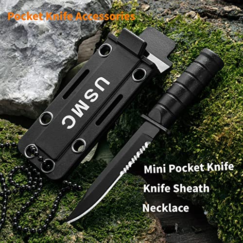 Jamotolly Mini Pocket Knife, Gifts for Men, Wearable as a Necklace, Personalised Pocket Knife, Stylish and Useful, for Home Use,Travel, Outdoor and Camping, and Can Also be Used for Self-protection