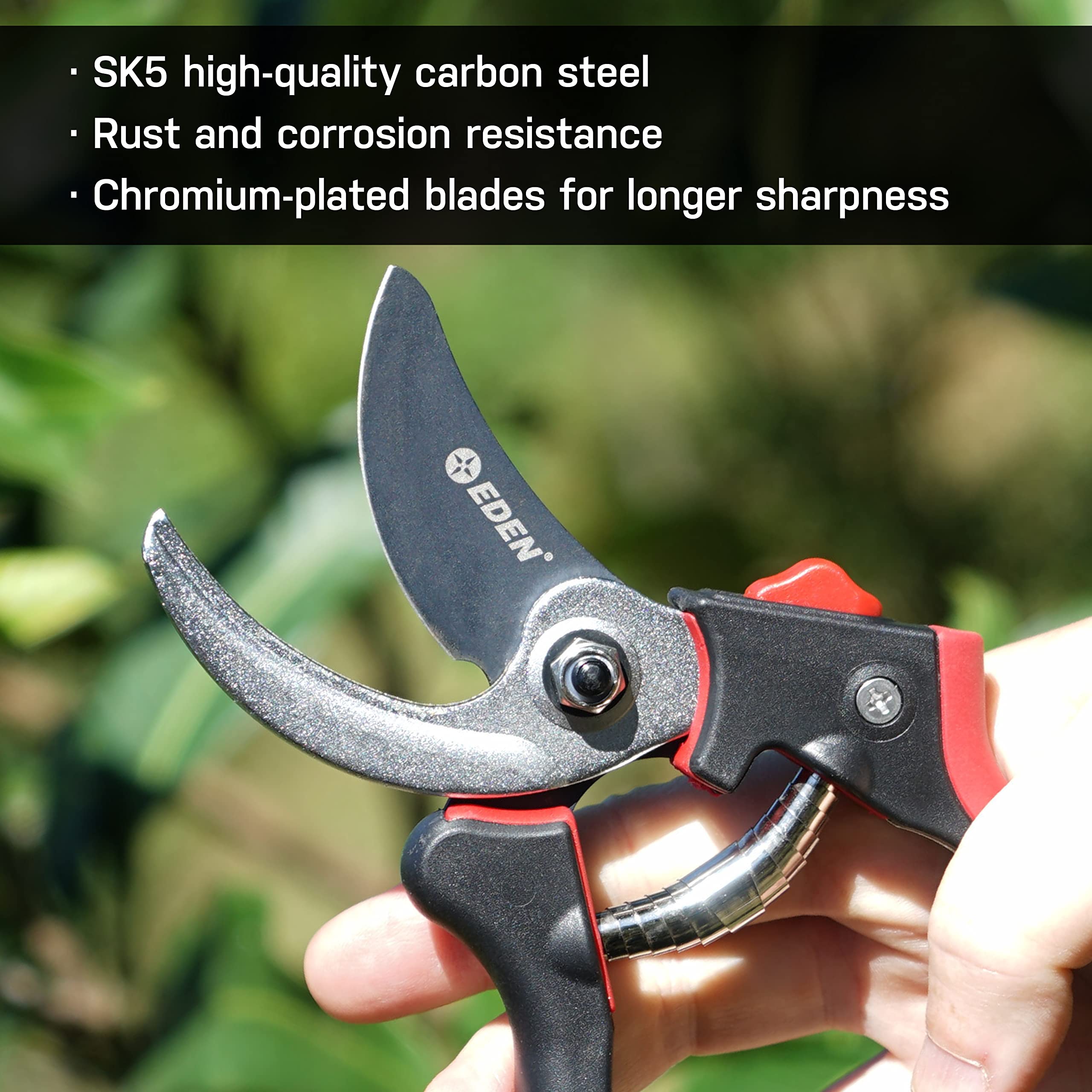 Eden Professional Sharp Bypass Pruning Shears, Tree Trimmers Secateurs,Hand Pruner, Garden Shears,Clippers For Garden, Bonsai Cutters (Model# 39001)