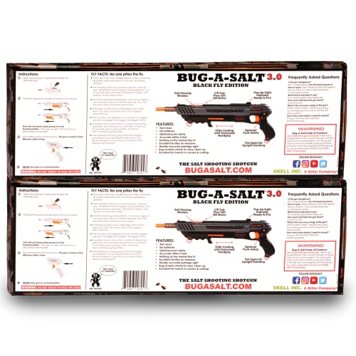 BUG-A-SALT Black Fly 3.0 (2-Pack), Spring-Piston