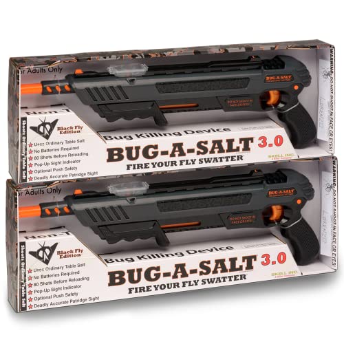 BUG-A-SALT Black Fly 3.0 (2-Pack), Spring-Piston