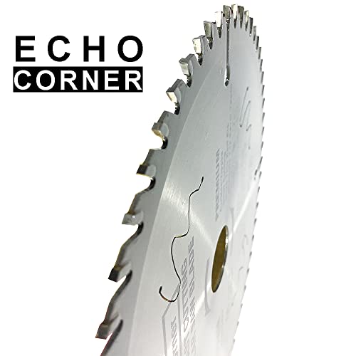 Echo Corner 6-1/2 Inch Circular Saw Blade for Wood Cutting, Ultra Fine-Finish 60-Tooth Fast Framing Trimming Crosscut Rip Hardwood Softwood Laminate Veneered Plywood MDF, 5/8" Arbor