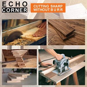 Echo Corner 6-1/2 Inch Circular Saw Blade for Wood Cutting, Ultra Fine-Finish 60-Tooth Fast Framing Trimming Crosscut Rip Hardwood Softwood Laminate Veneered Plywood MDF, 5/8" Arbor