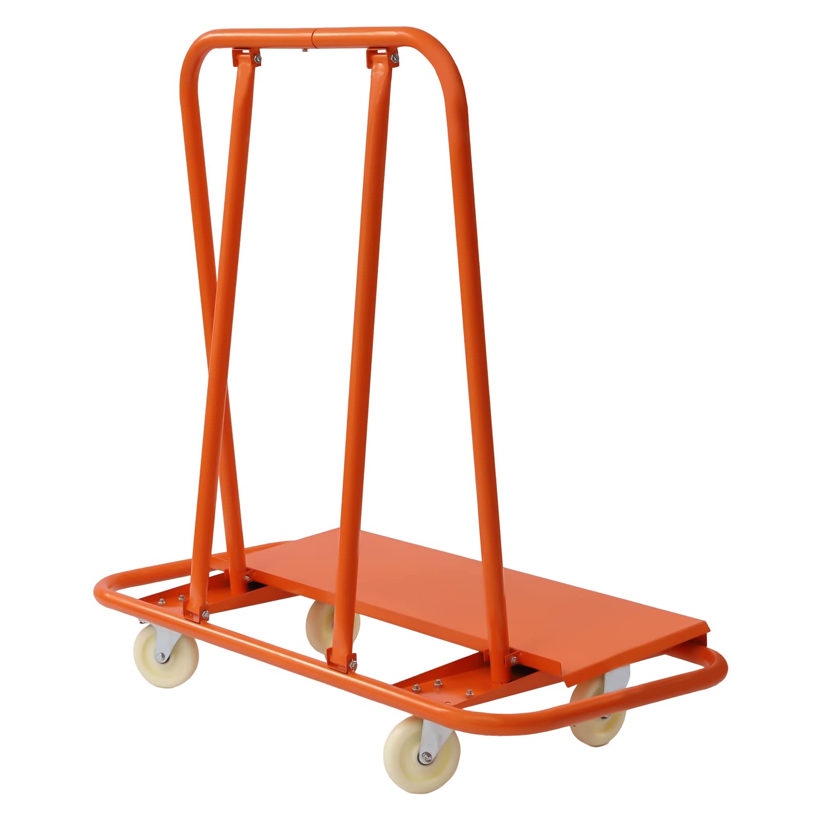 1600lb Drywall Cart Dolly, Commercial Industrial Red Heavy Duty Handling Sheetrock Sheet Panel Service Cart