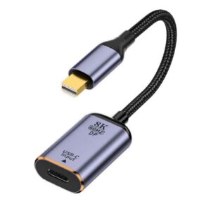 chenyang CY USB C to Mini Displayport Cable,USB Type C Female Input to Mini Displayport 1.4 Male Output HDTV Cable 8K@60hz 4K@120hz for Tablet Phone Laptop