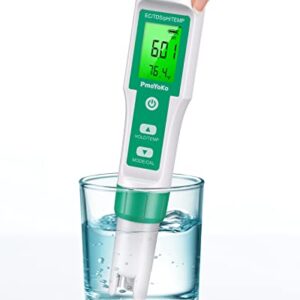 4 in 1 Digital pH Meter for Water, ±0.01 Resolution High Accuracy Tds Meter Digital Water Tester with ATC pH Tester, Water Tester for Drinking Water, Brewing, Hydroponics, Wine, Pool and Aquarium