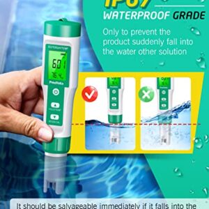 4 in 1 Digital pH Meter for Water, ±0.01 Resolution High Accuracy Tds Meter Digital Water Tester with ATC pH Tester, Water Tester for Drinking Water, Brewing, Hydroponics, Wine, Pool and Aquarium