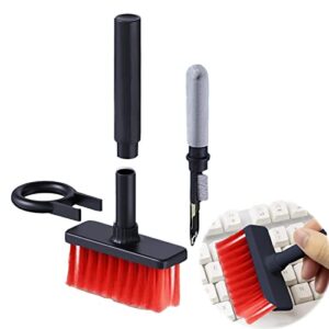 yiuyiupi 5-in-1 multi-function computer cleaning tools kit cleaning soft brush keyboard cleaner for bluetooth earphones lego laptop airpods pro camera lens (5 in 1 black)
