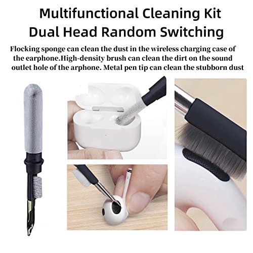 YIUYIUPI 5-in-1 Multi-Function Computer Cleaning Tools Kit Cleaning Soft Brush Keyboard Cleaner for Bluetooth Earphones Lego Laptop Airpods Pro Camera Lens (5 in 1 Black)