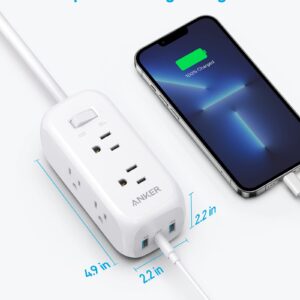 Anker Power Strip with USB C, PowerCube with 3 Outlets & 30W USB C and Anker USB C Power Strip Surge Protector(300J),6 Outlets and 20W Power Delivery