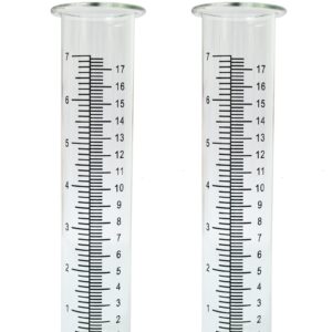 Lueudu 7" Plastic Rain Gauge Replacement Tube, 8.25 x 2.25 x 1.75 inches Cold Resistance Crack Resistance for Outdoor Garden Yard Home, 2PCS