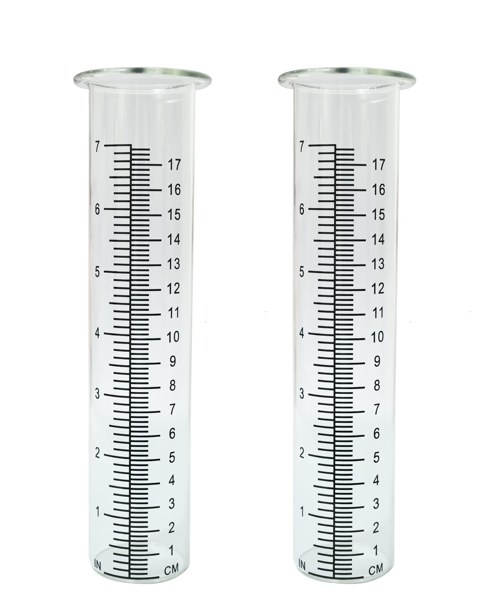 Lueudu 7" Plastic Rain Gauge Replacement Tube, 8.25 x 2.25 x 1.75 inches Cold Resistance Crack Resistance for Outdoor Garden Yard Home, 2PCS