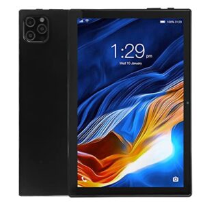black tablet, 100‑240v smart touch 10.1in tablet 1080x1960 hd resolution 2.4g 5g dual band for work (us plug)