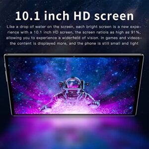 Black Tablet, 100‑240V Smart Touch 10.1in Tablet 1080x1960 HD Resolution 2.4G 5G Dual Band for Work (US Plug)