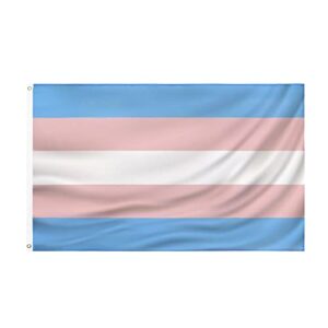 transgender flag 3x5ft-trans rainbow flag polyester gay pride flag outdoor indoor canvas header and double stitched pink blue rainbow lgbt pride parade flags with two brass grommets