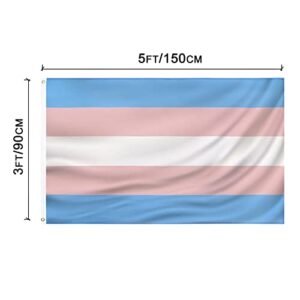 Transgender flag 3x5FT-Trans Rainbow flag Polyester gay pride flag outdoor indoor Canvas Header and Double Stitched Pink Blue Rainbow LGBT Pride Parade Flags With Two Brass Grommets