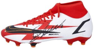 cristiano ronaldo autographed manchester united cleat - autographed soccer cleats