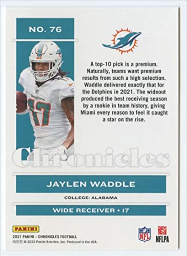 2021 Panini Chronicles #76 Jaylen Waddle NM-MT Miami Dolphins Football Trading Card