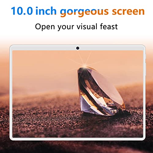 Pomya 10 Inch Tablet, 1280x800 IPS Display Octa Core CPU Tablet for 10, 3GB 32GB Dual SIM Tablet, 5G WiFi Dual Band Tablet for Video Chat, Game, Movie