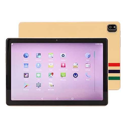 10 Inch Tablet for 11, 4G Network Calls Phone PC, Octa Core Processor, 6G 256G Storage, WiFi 2.4G 5G GPS, 6000mAh Battery, Gifts for Kids (Yellow)