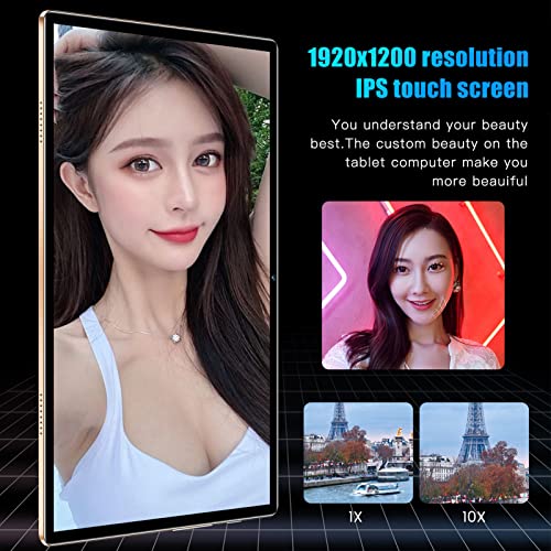 Kufoo 10.1 Inch Tablet 8GB RAM 256GB ROM Portable Tablet 100-240V 5800mAh Rechargeable 1920x1200 (US Plug)